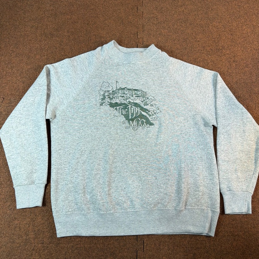 Santee Sweats The Inn on Mt Ada Catalina Island Gray Sweatshirt Large USA Made